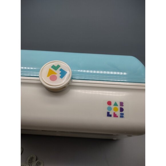 Vintage Caboodles Blue White Retro Plastic Makeup Carrying Case Box 5626, USA - Picture 7 of 17